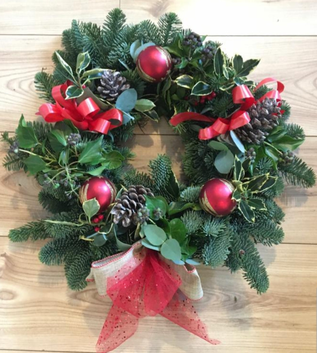 Large 50-55cm ⌀ Decorated Wreath - 3 Designs
